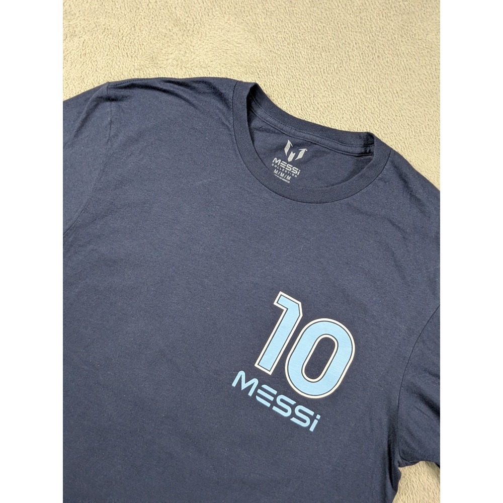 Messi Collection Mens TShirt Blue Size Medium Graphic Tee Lionel Messi 10